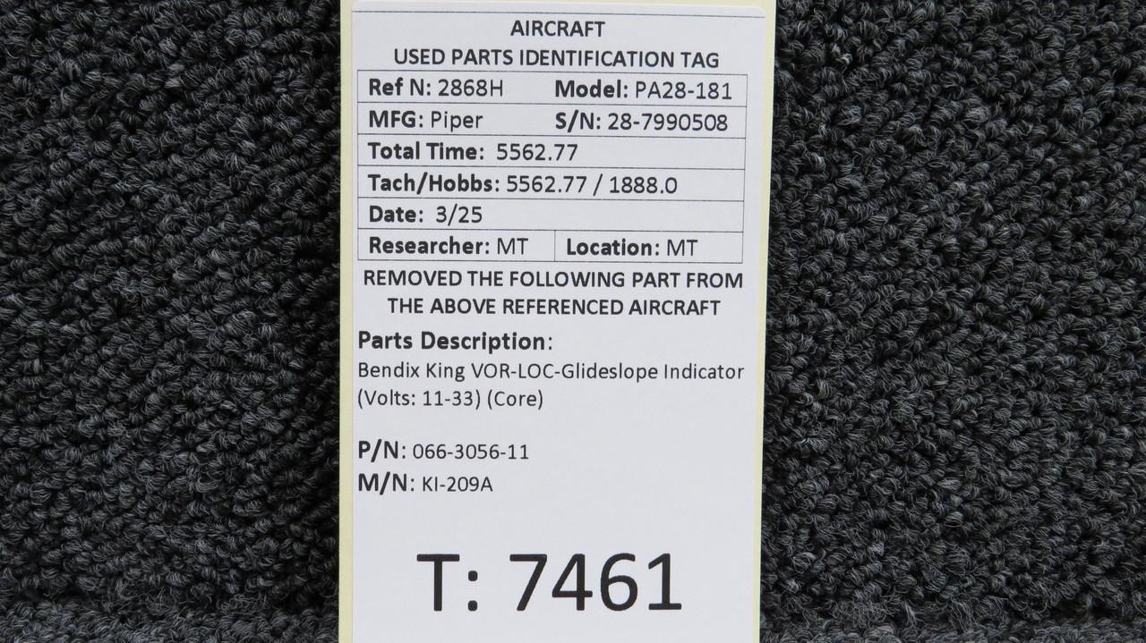 066-3056-11 Bendix King KI-209A VOR-LOC-Glideslope Indicator (11-33V) (Core)