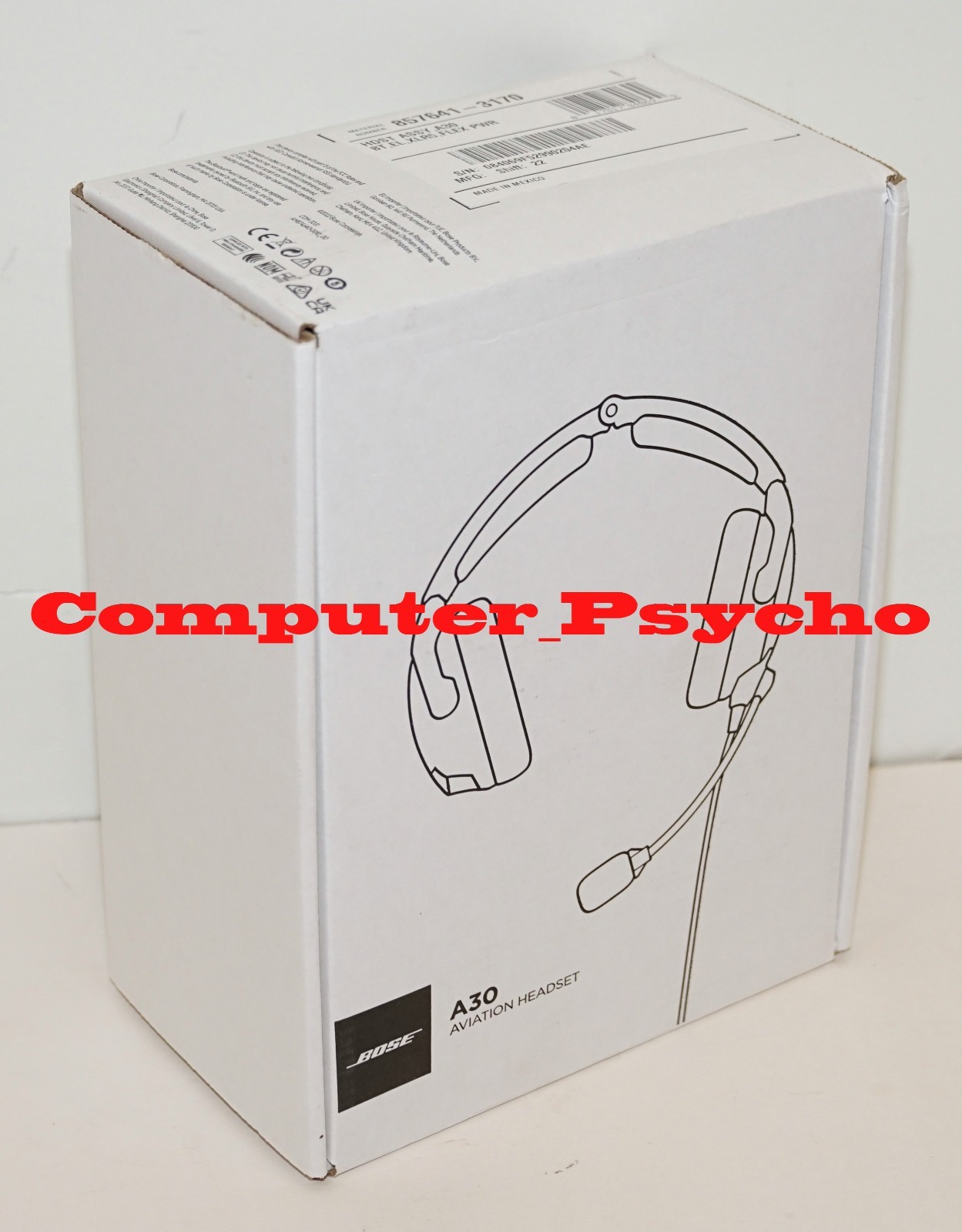 BOSE A30 857641-3170 AVIATION HEADSET BLUETOOTH AIRBUS XLR 5 PIN FLEX POWER