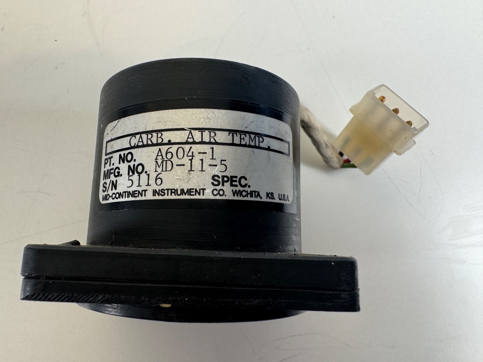 Mid-Continent A604-2 Carb Temperature Gauge MD11-5 – Tested Fully Functional