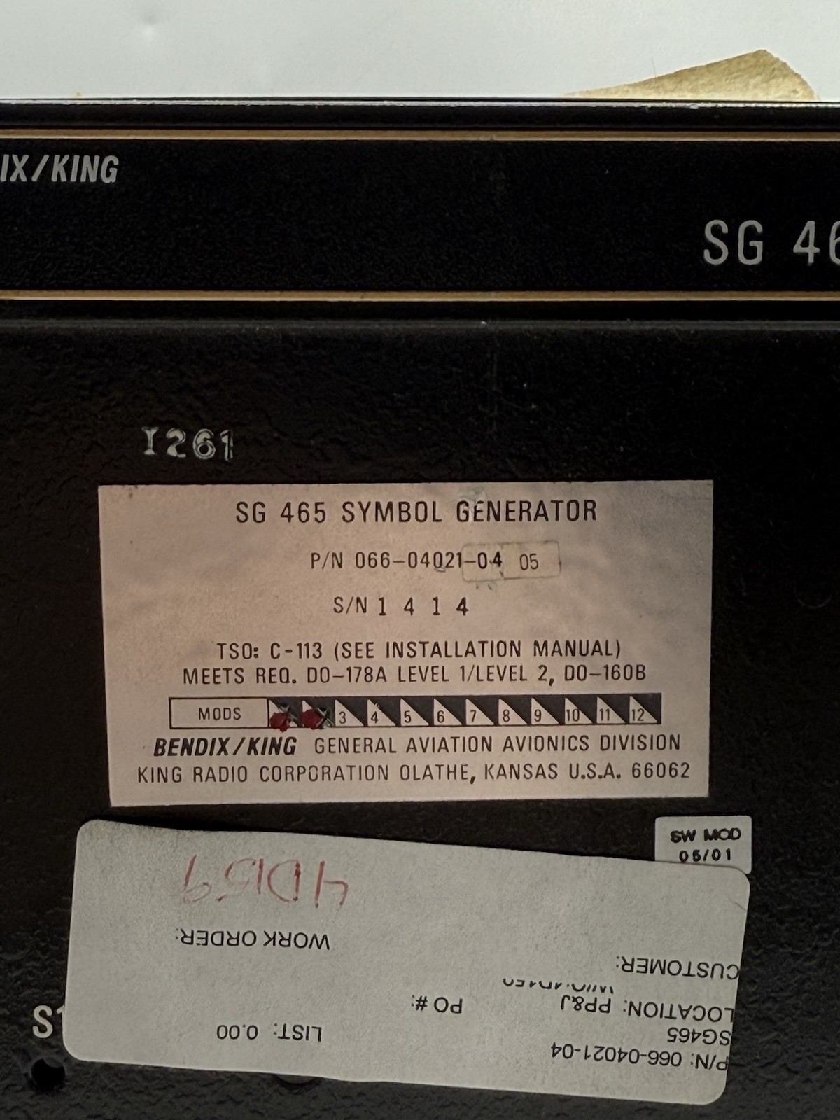 Honeywell Bendix King SG 465 Symbol Generator 066-04021-0405 READ
