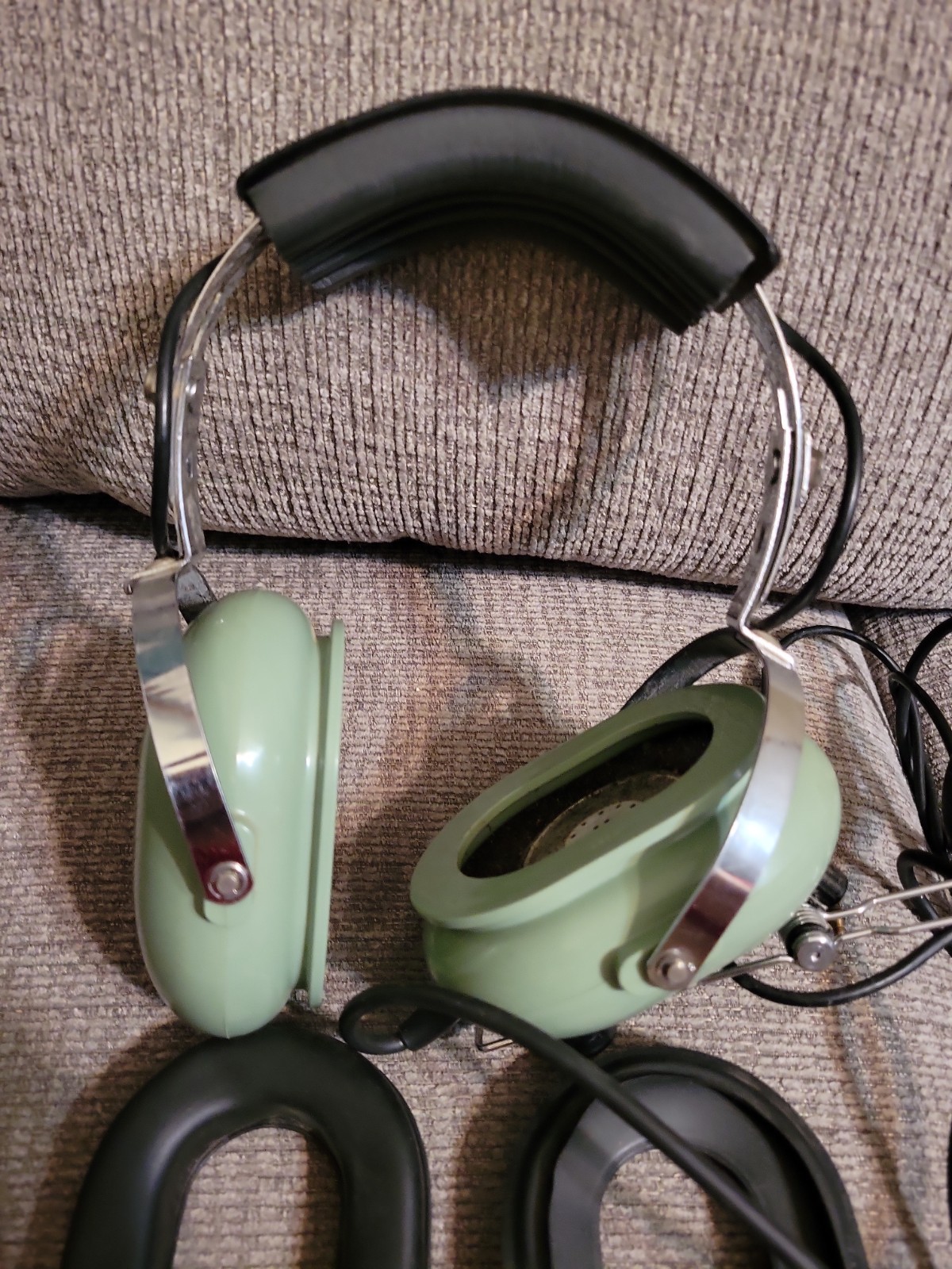 David Clark Headset Model H10-40 W/M-4 Electret Microphone. Untested, Parts Only