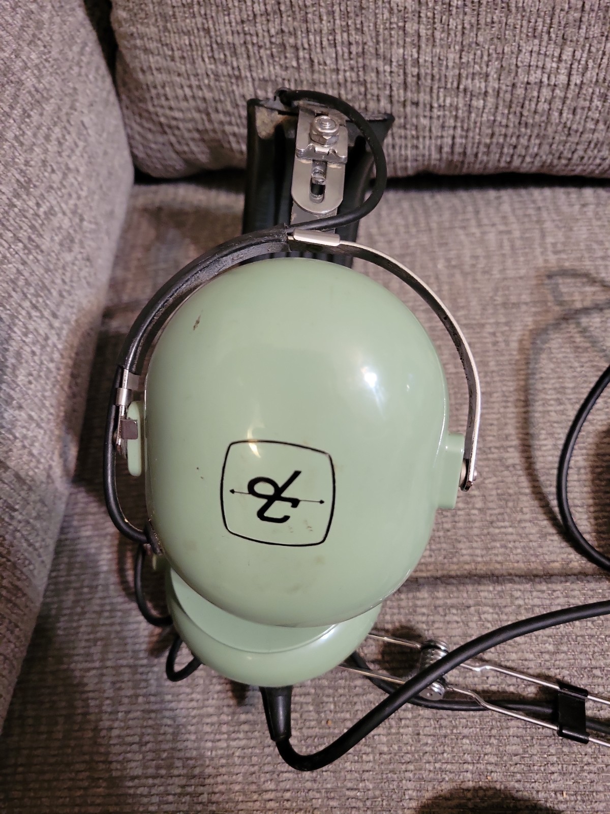 David Clark Headset Model H10-40 W/M-4 Electret Microphone. Untested, Parts Only