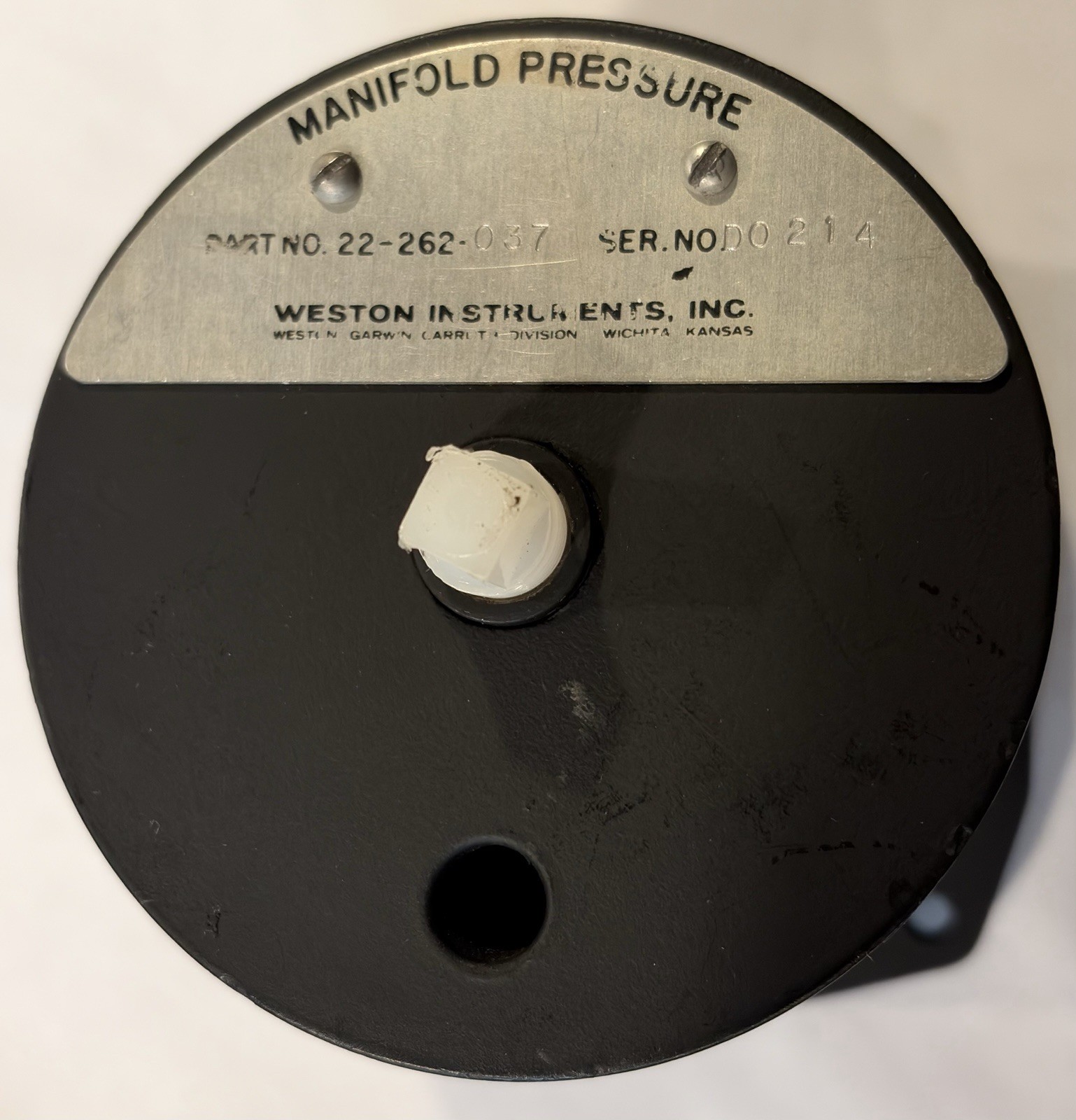 Vintage Weston Aircraft Manifold Pressure Gauge 10-50 InHg P/N 22-262-037