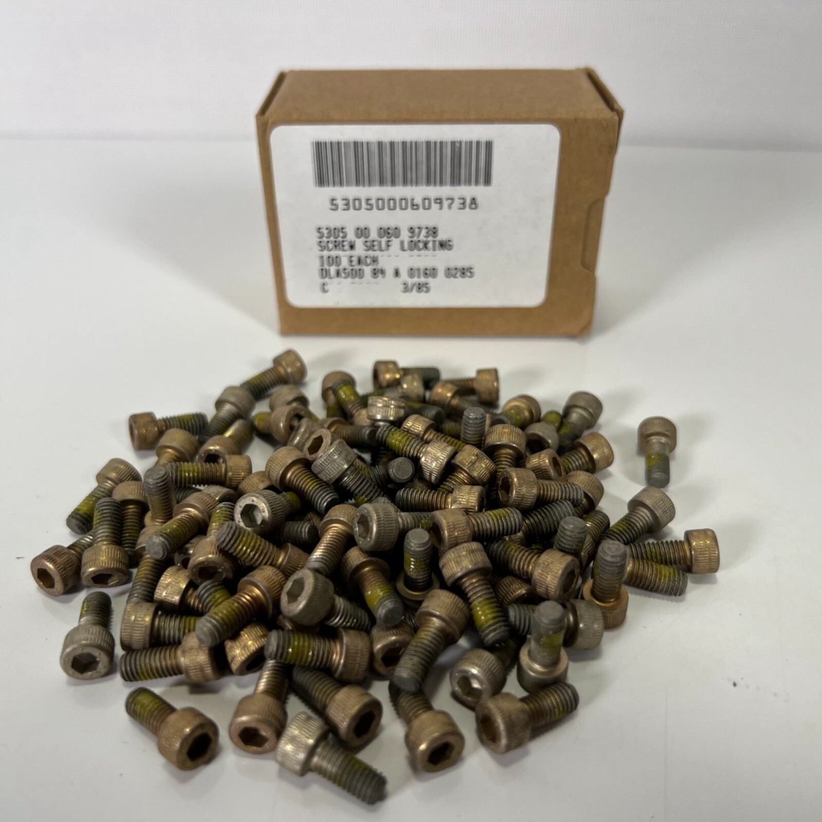 Screw Self Locking 1/2″L Alloy Steel Hex Cap Socket Head Aviation Part Lot 100