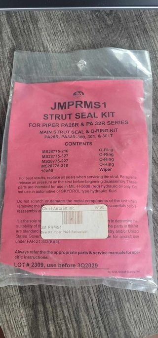 PIPER Strut Seal Kit JMPRMS1