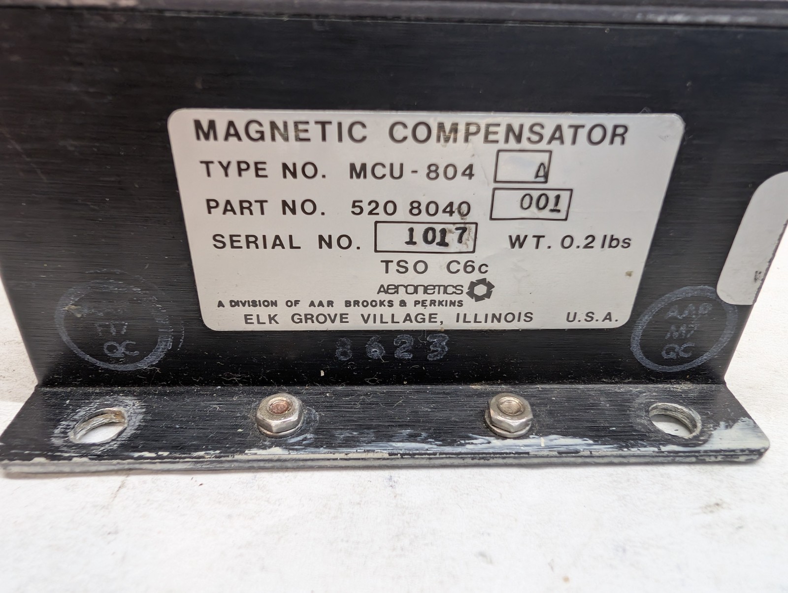 Aeronetics MCU-804 Magnetic Compensator 520-8040-001 TSO C6c