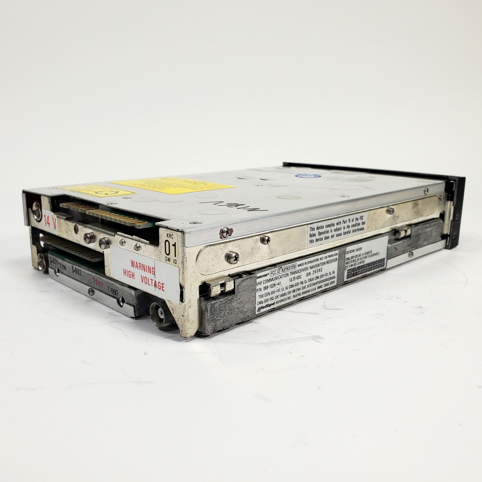 King KX-155 14V P/N: 069-1024-42 w/ Glideslope, Tray/Connectors & Fresh 8130