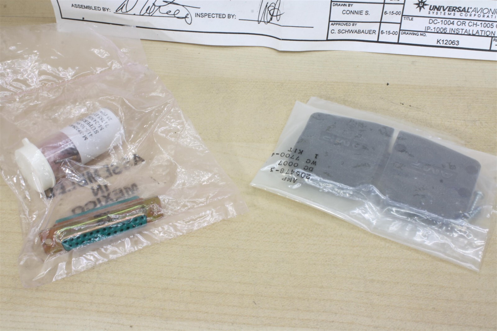 Universal Avionics UNS-1 Connector Kit K12063 (DC1004, CH1005, IP-1006)