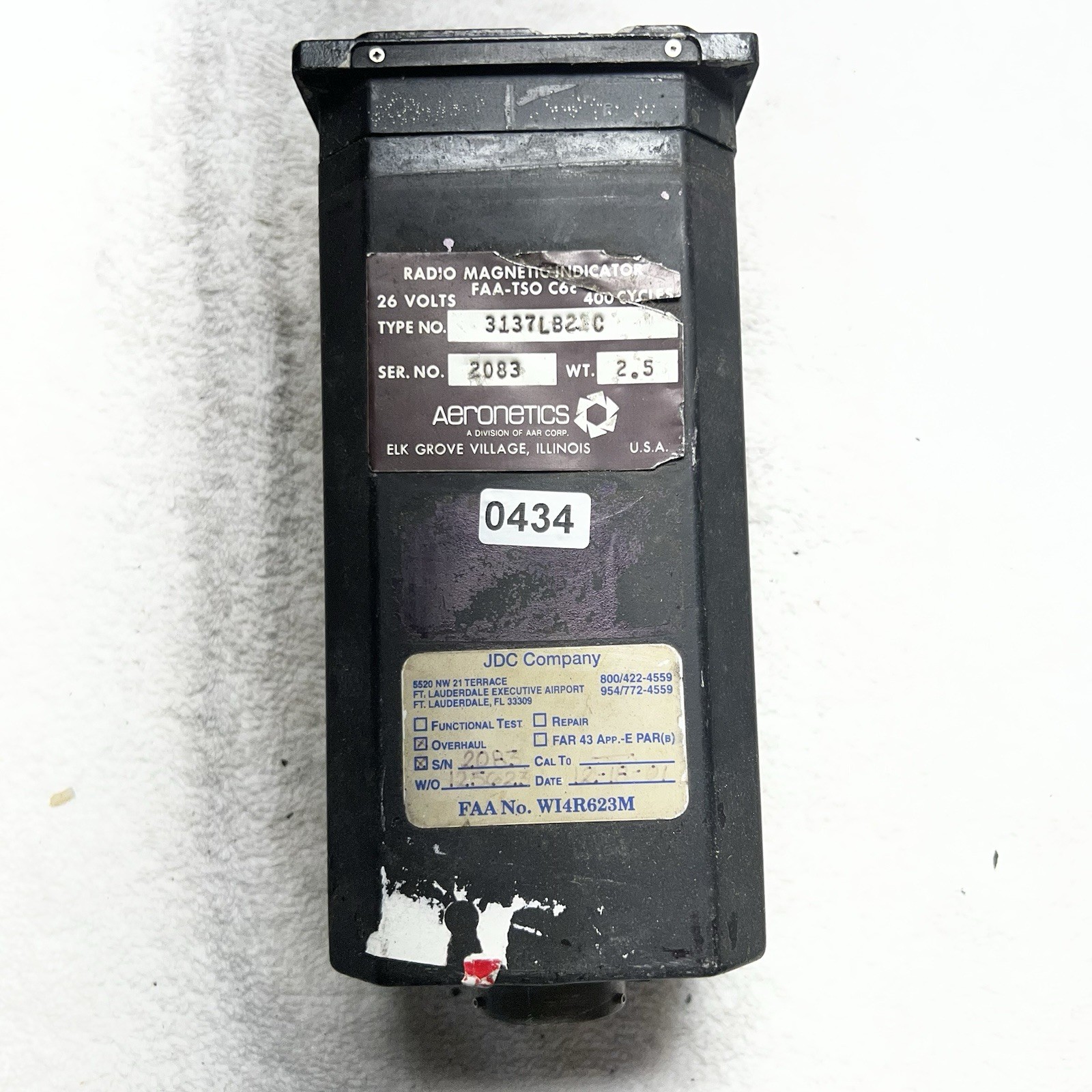 Aeronetics 3137LB21C Radio Magnetic Indicator W/ Mods 1-5 Overhauled