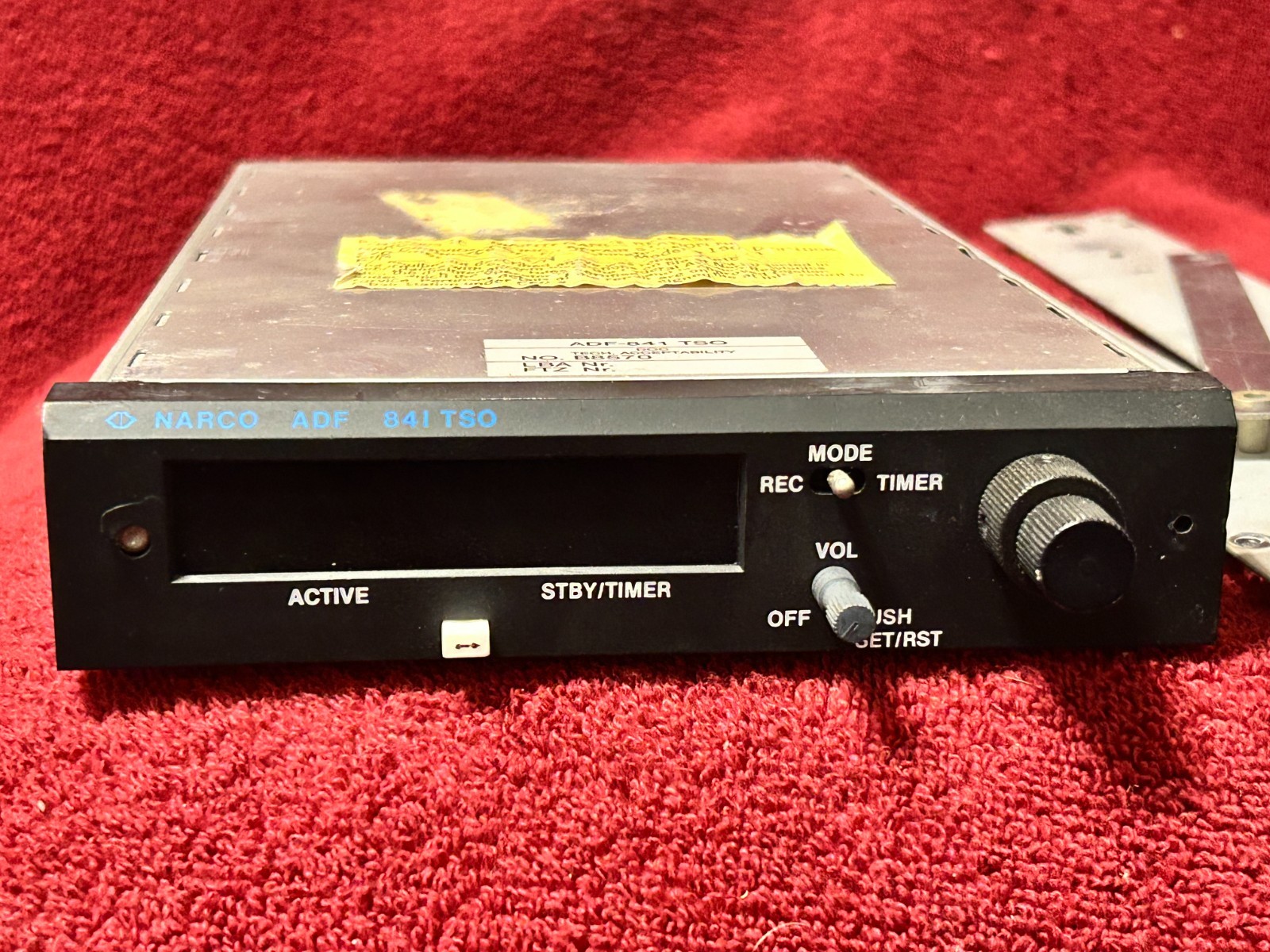 NARCO AVIONICS ADF 841 TSO RECEIVER WITH MOUNTING RAILS