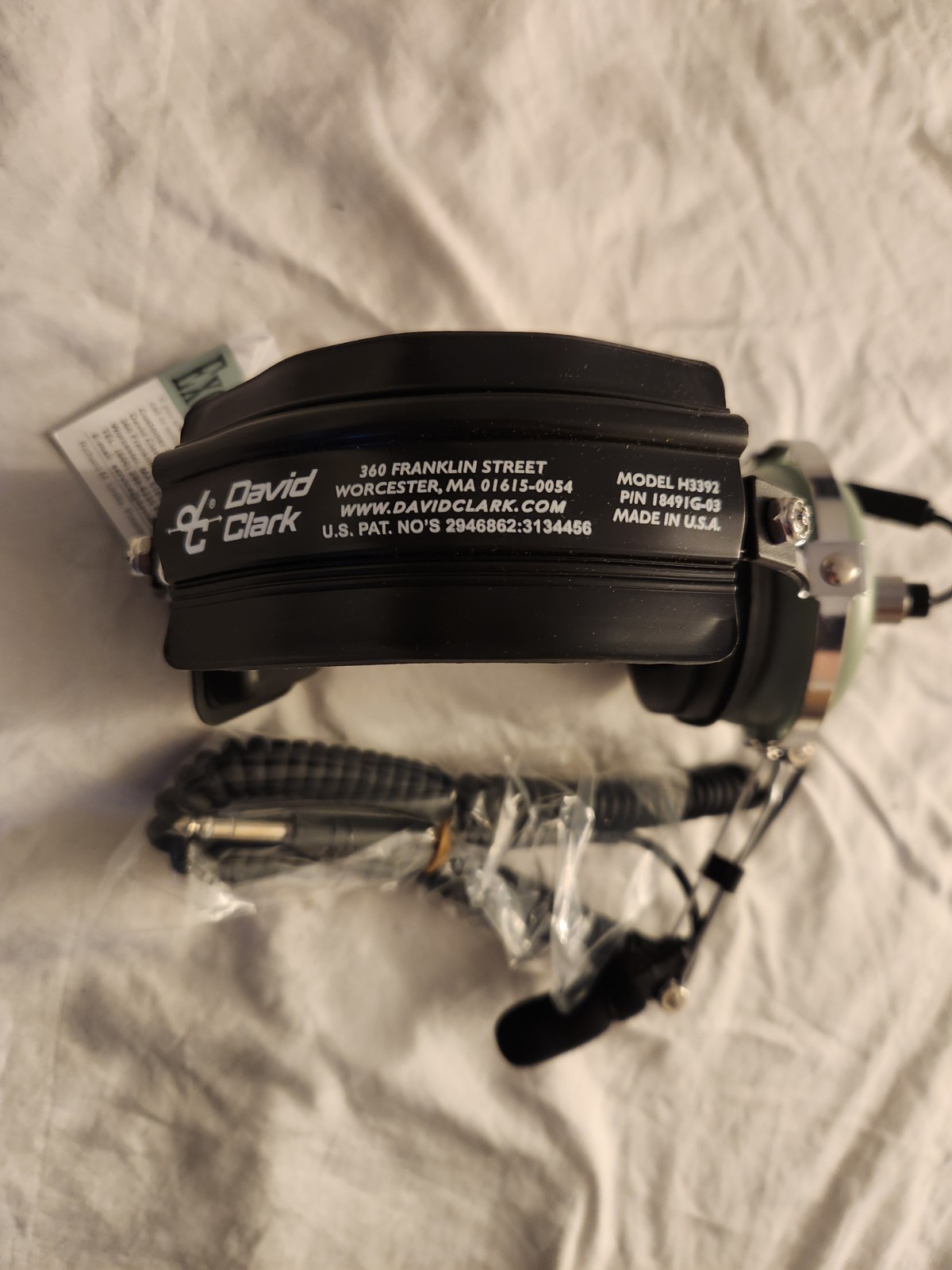 David Clark – H3392 Single Ear Aviation Headset w/ Microphone & PTT Switch