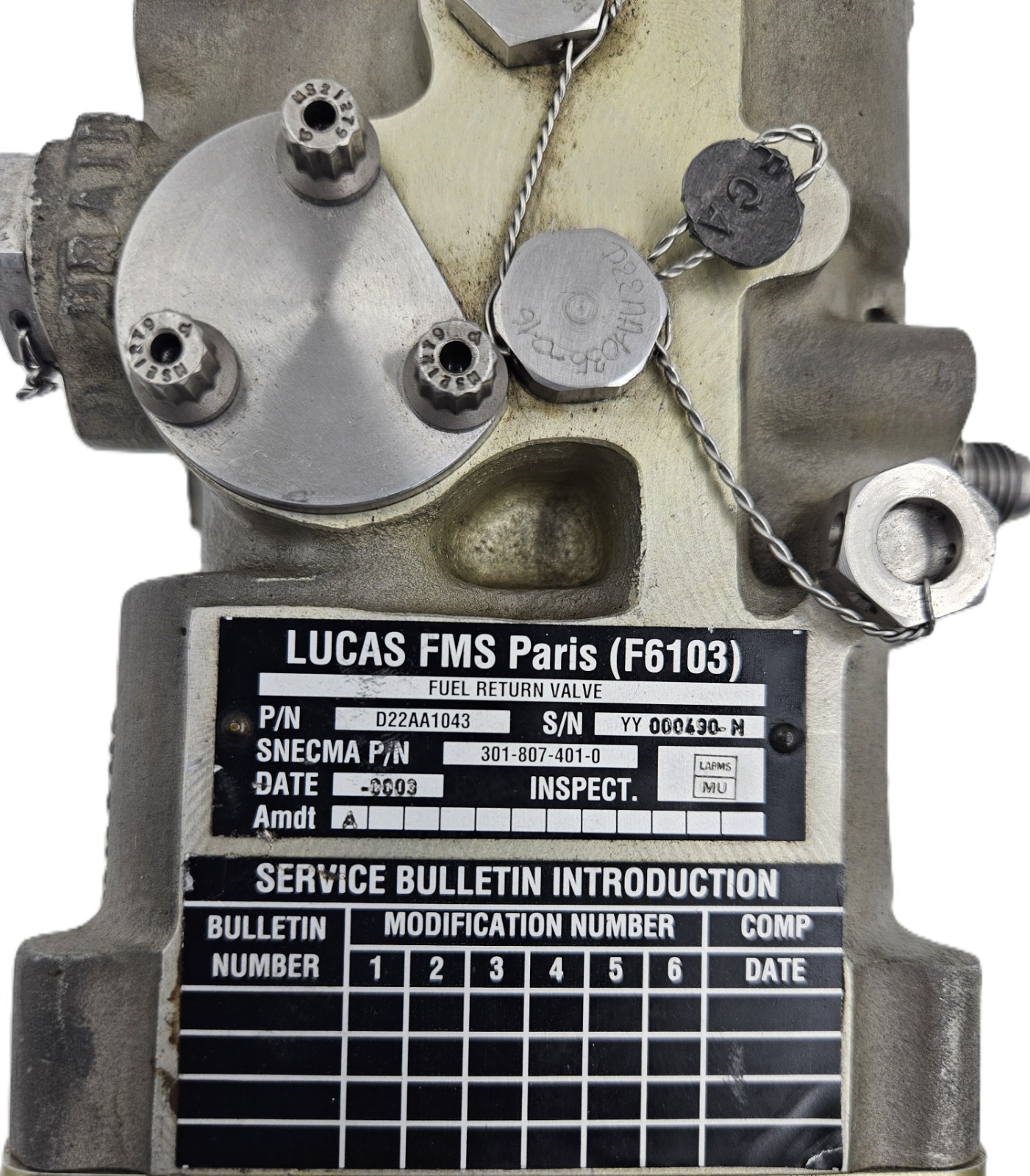 LUCAS FMS PARIS (F6103) D22AA1043 FUEL RETURN VALVE [FAST SHIPPING]