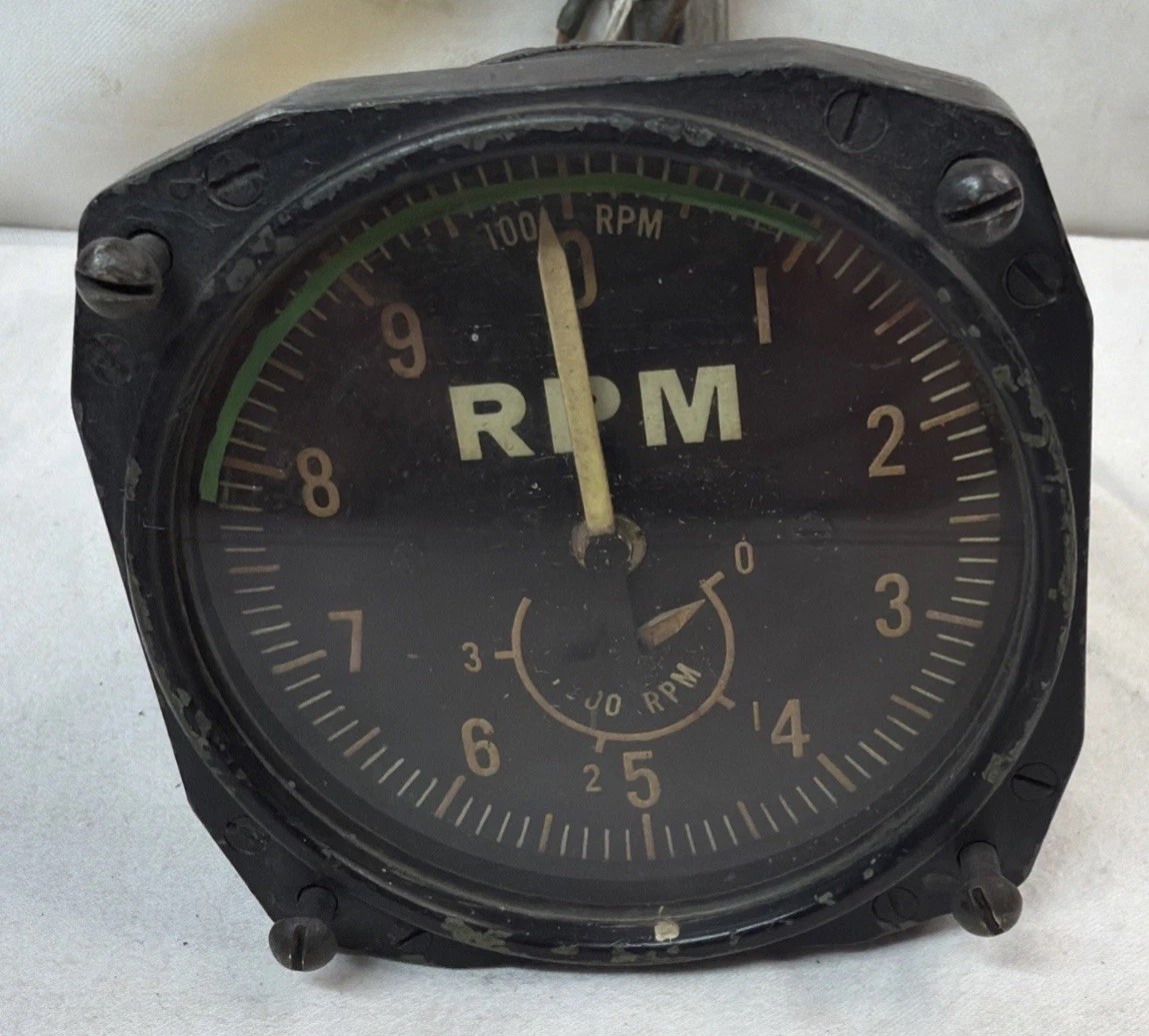 General Electric BU. Aero Us Navy Vintage Tachometer Indicator