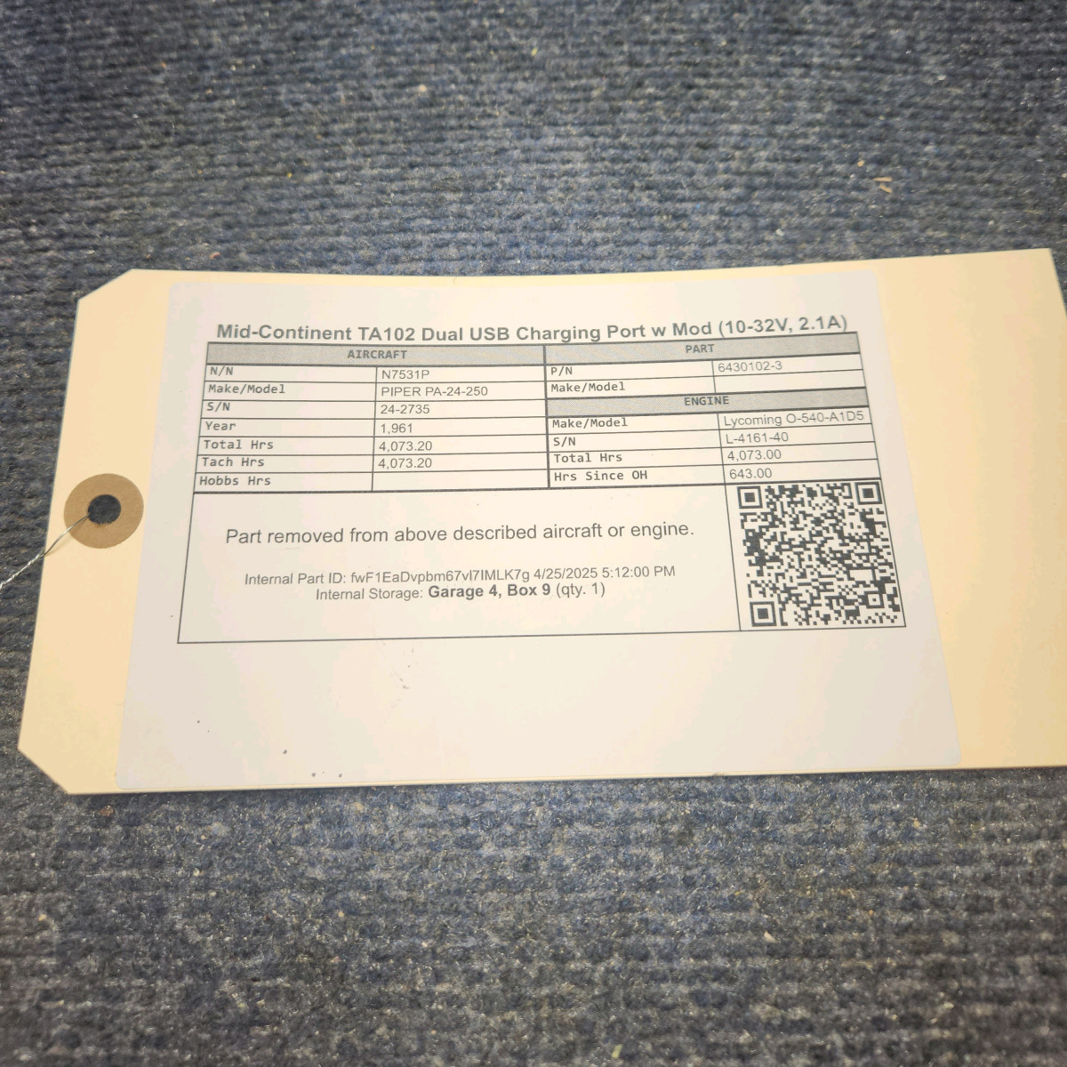 6430102-3 | Mid-Continent TA102 | Dual USB Charging Port w Mod (10-32V, 2.1A)