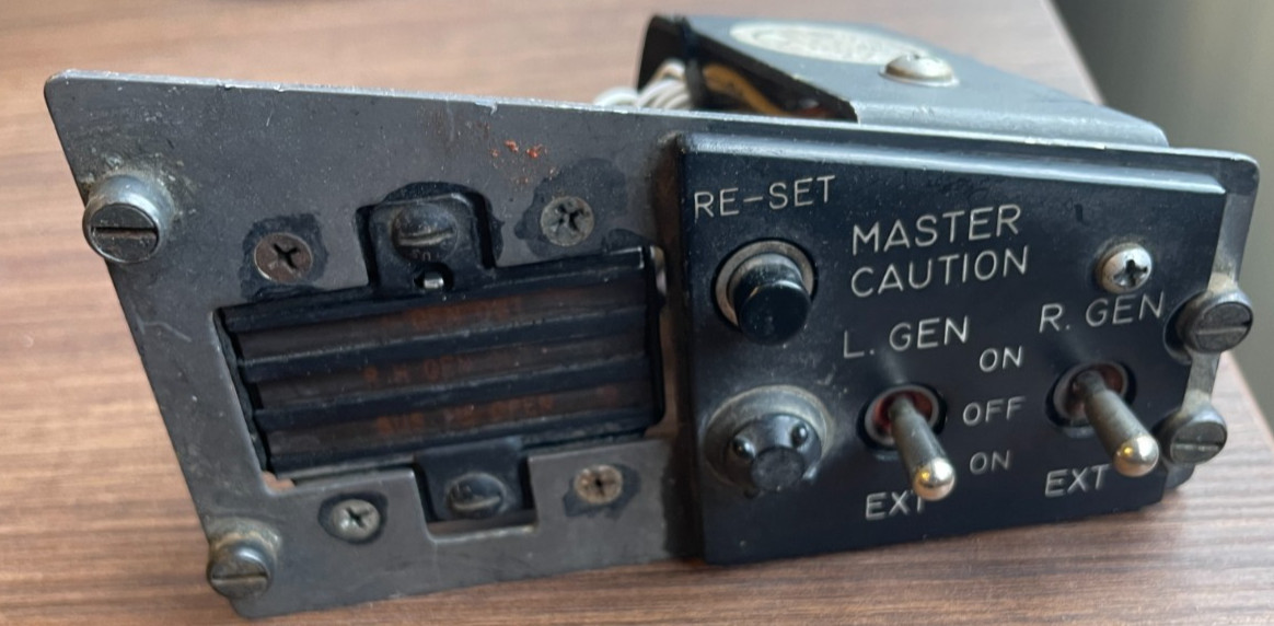 Generator and master caution light control panel F-4
