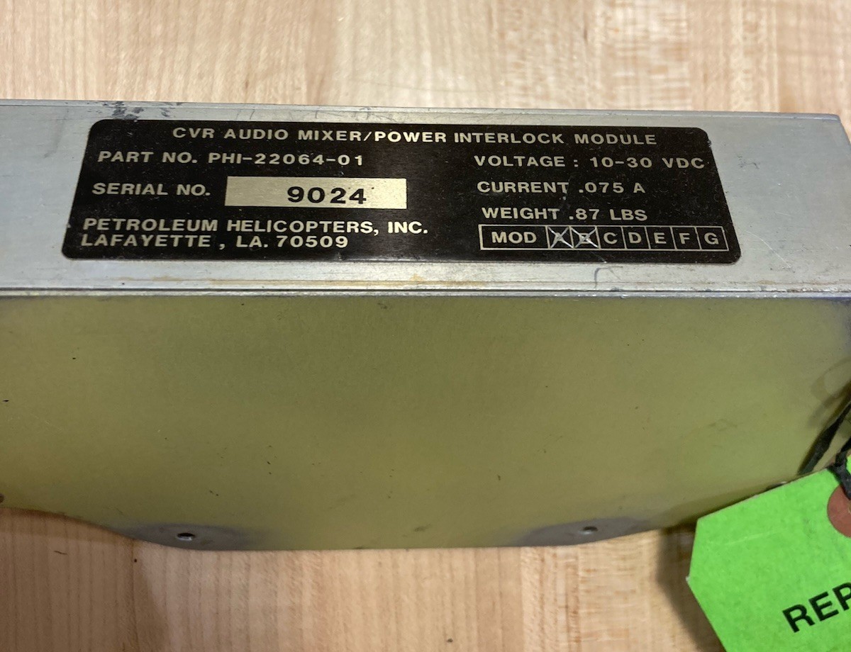 PHI-22064-01 Petroleum Helicopter CVR Audio Mixer With 60-day Warranty