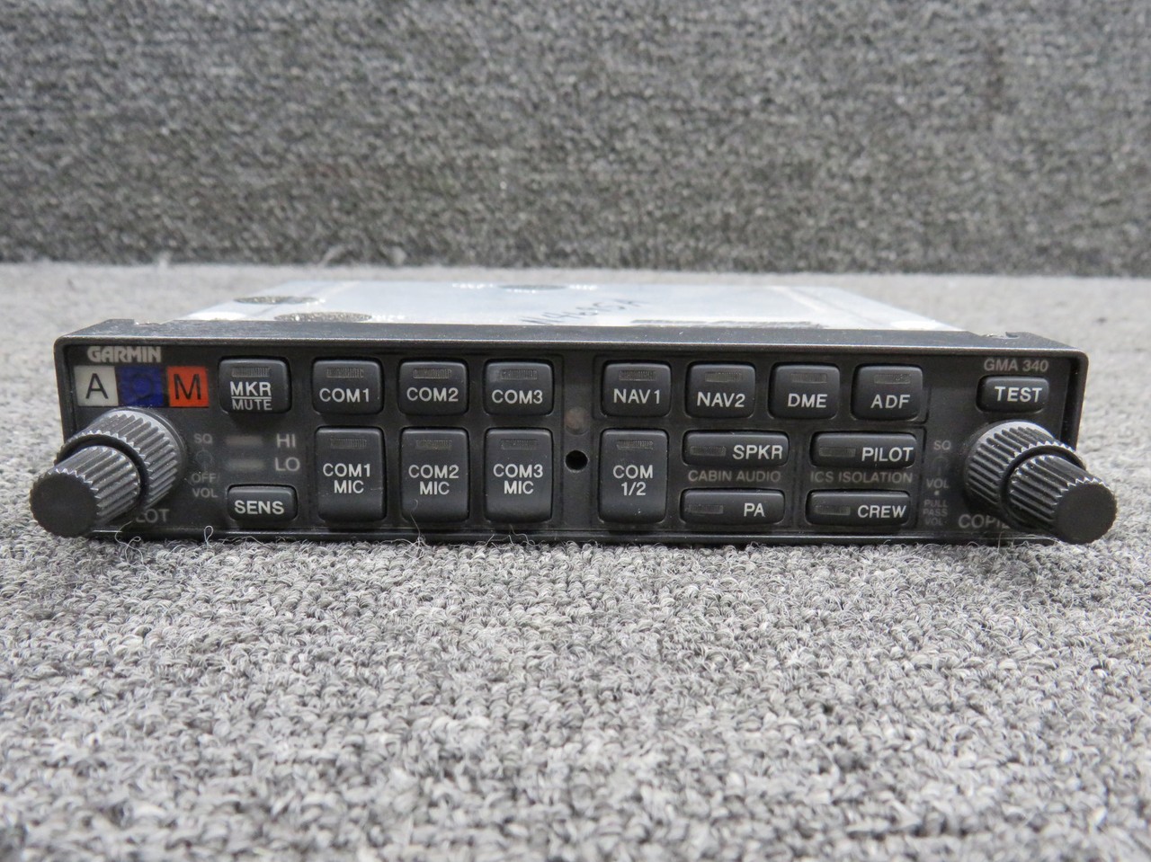 011-00401-10 Garmin GMA-340 Audio Selector Panel with Mods (Volts: 11-33)
