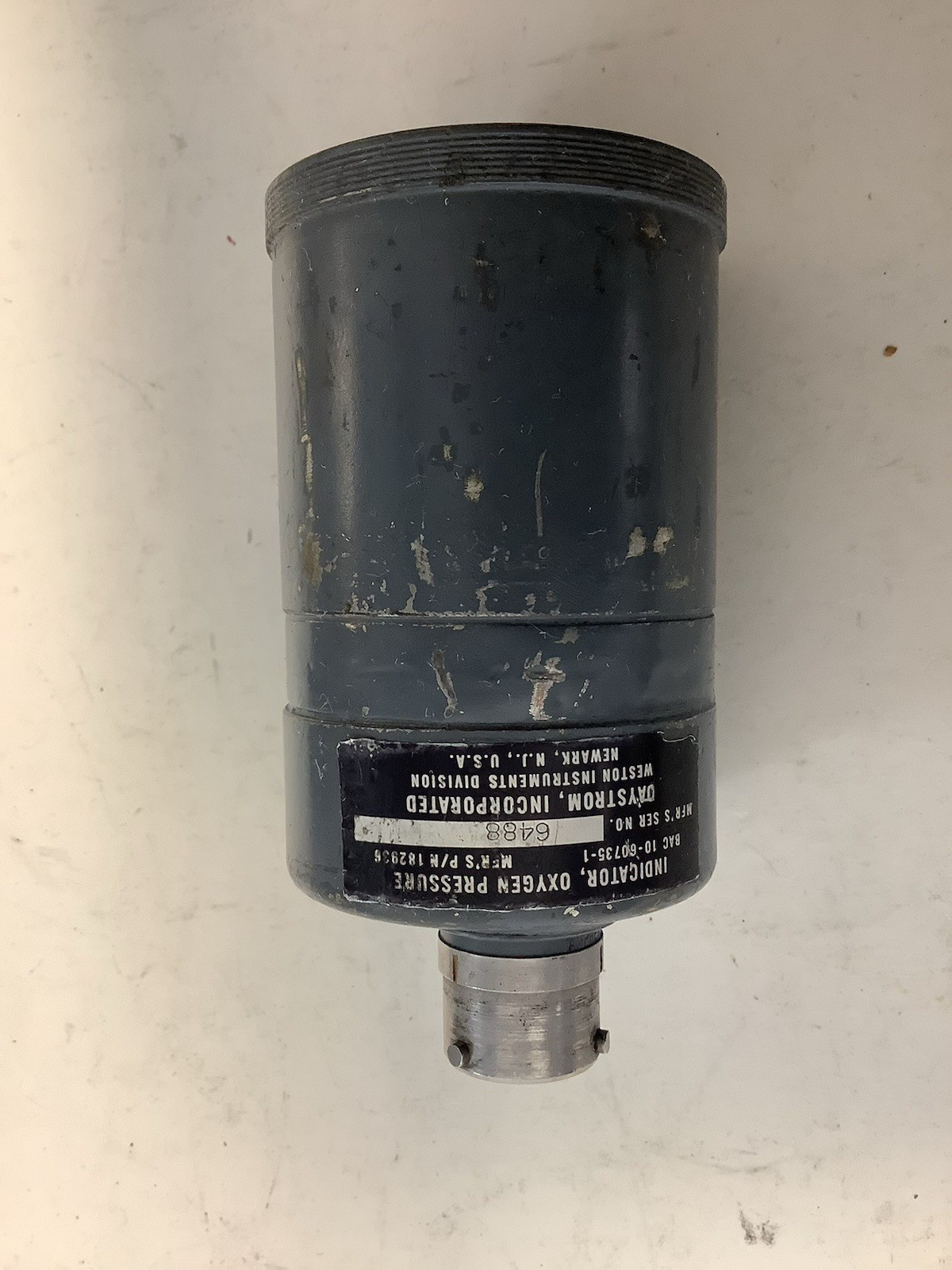 Weston Instruments BAC 10-60735-1 Oxygen Pressure Indicator Gauge P/N 182936