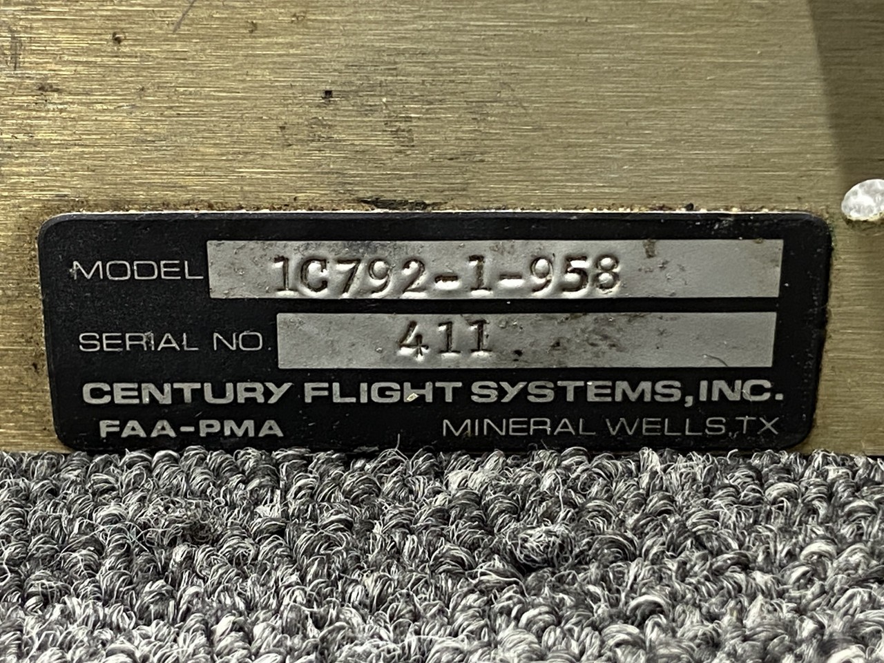 1C792-1-958 Century Flight Autopilot Servo Assembly