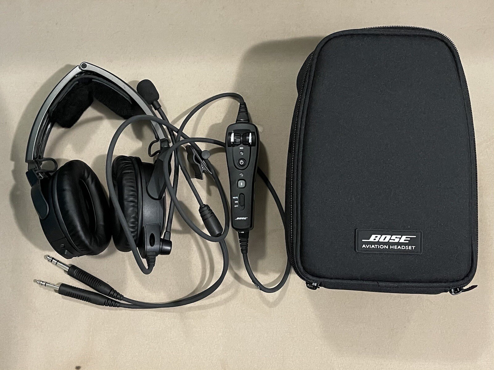Bose A20 Aviation Headset with Dual Cable and Bluetooth plus Case