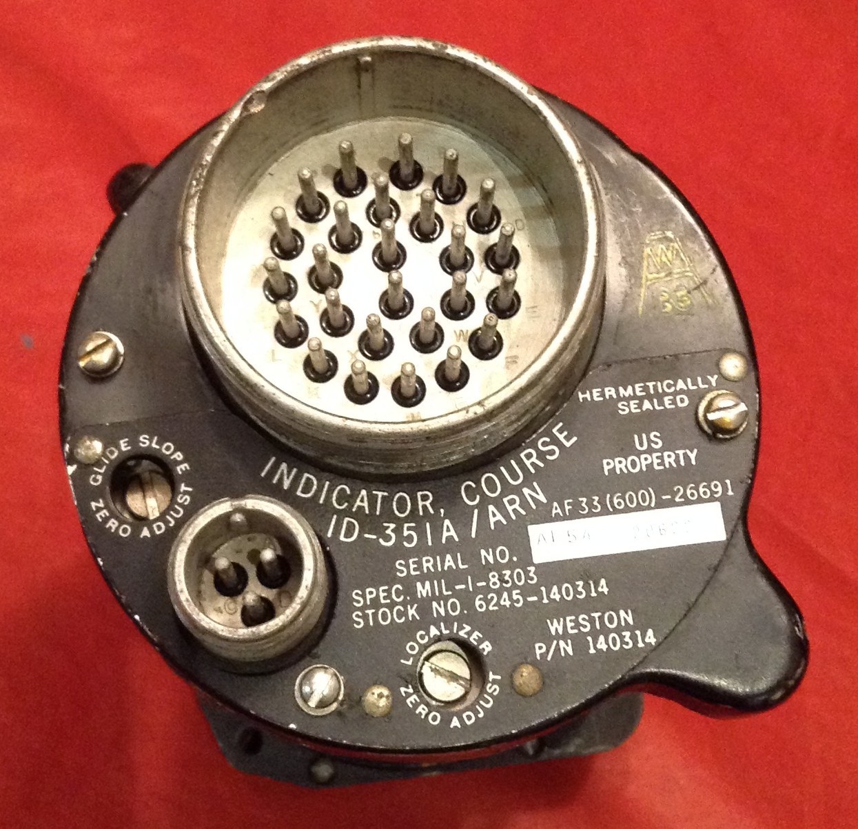 Salvaged Weston US Military Aircraft Course Indicator ID-351A/ARN