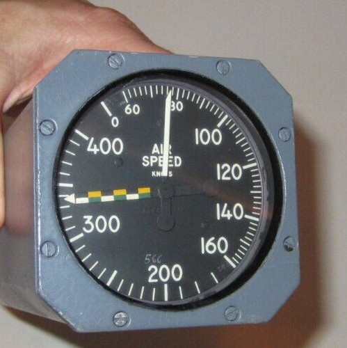 AIRCRAFT GAUGE AIRSPEED INDICATOR KOLSSMAN UNKNOWN AIRCRAFT