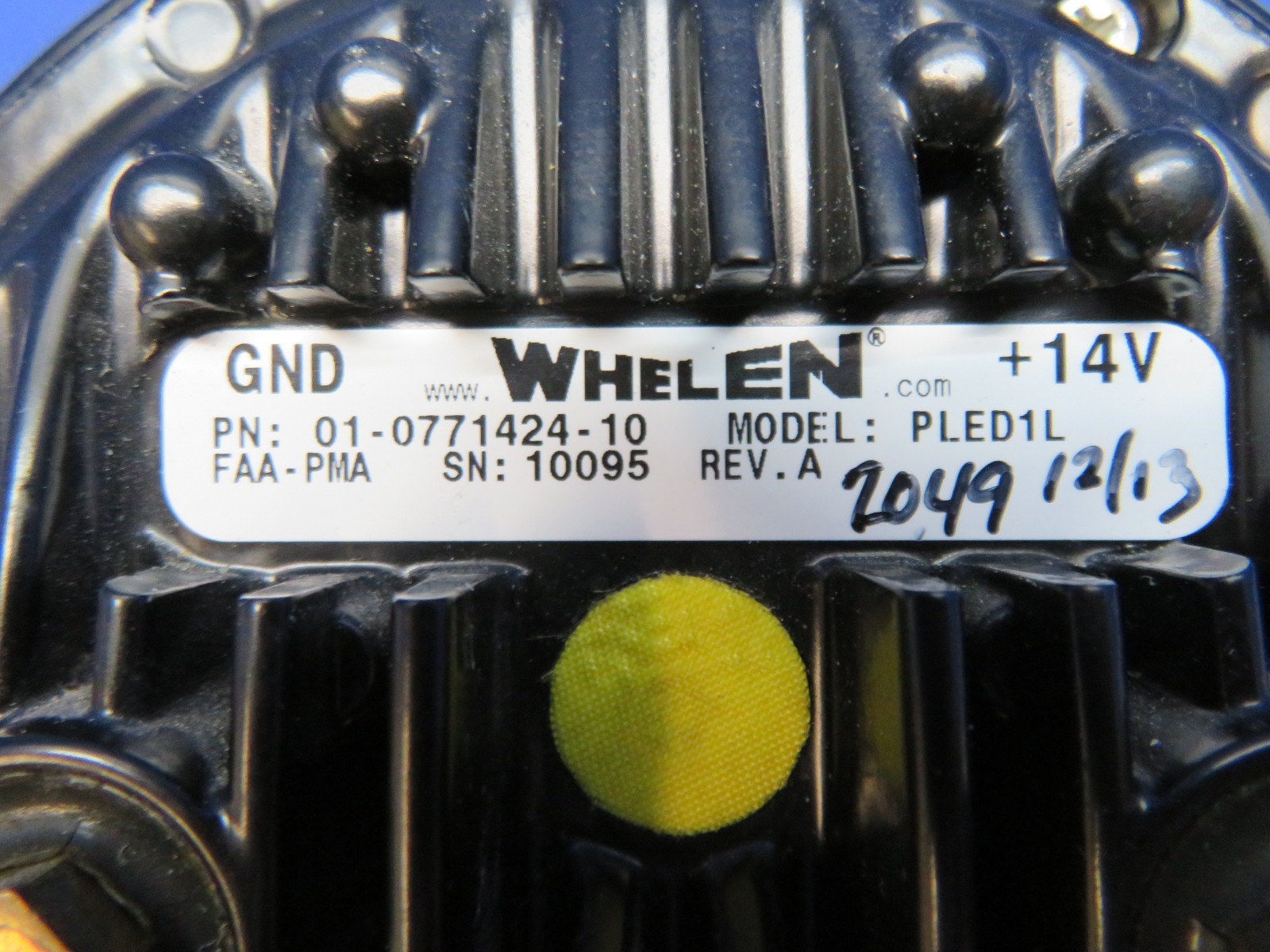 Beech 76 Duchess Whelen PLED1L Landing Light 14v 01-0771424-10 TESTED (0226-207)