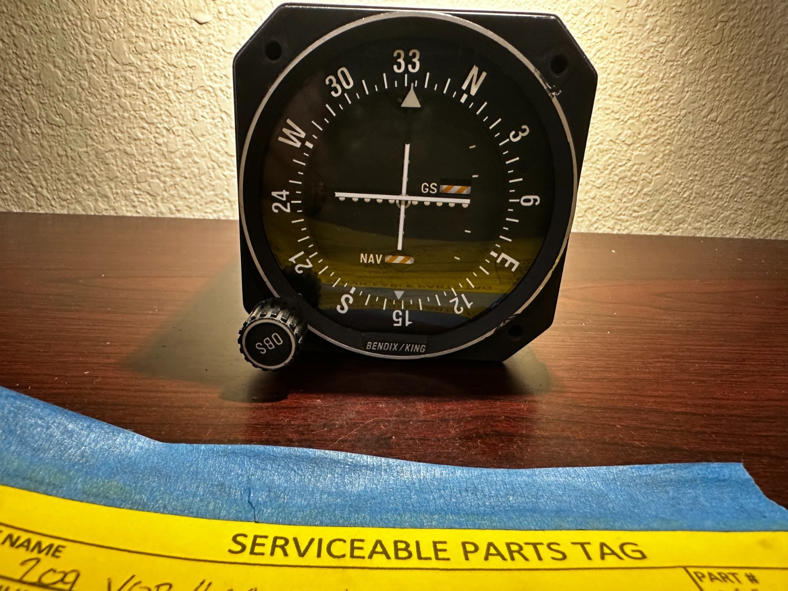 King KI-209 VOR/LOC glideslope indicator recent yellow tag guaranteed 30 days