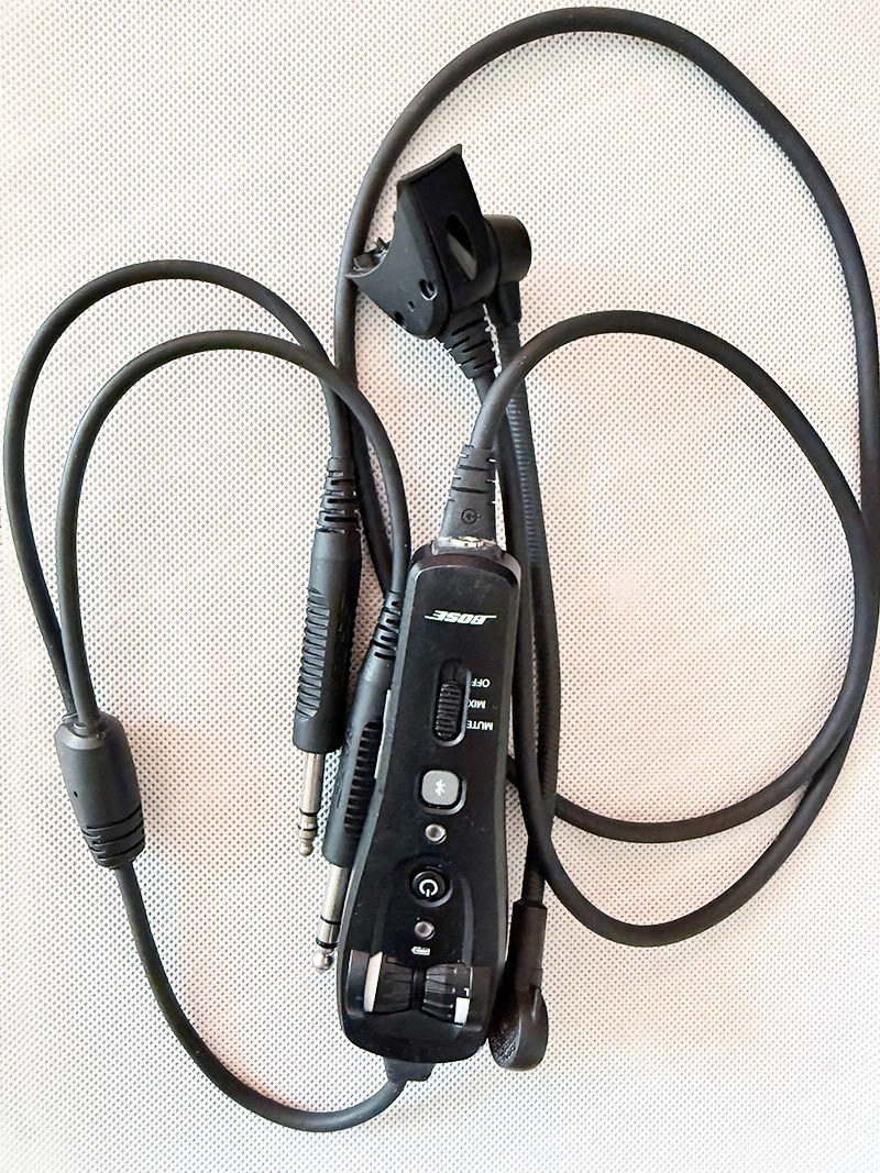 Bose A20 Bluetooth Control Module Triple Cable Boom Mic Dual GA Twin Plug Adapte
