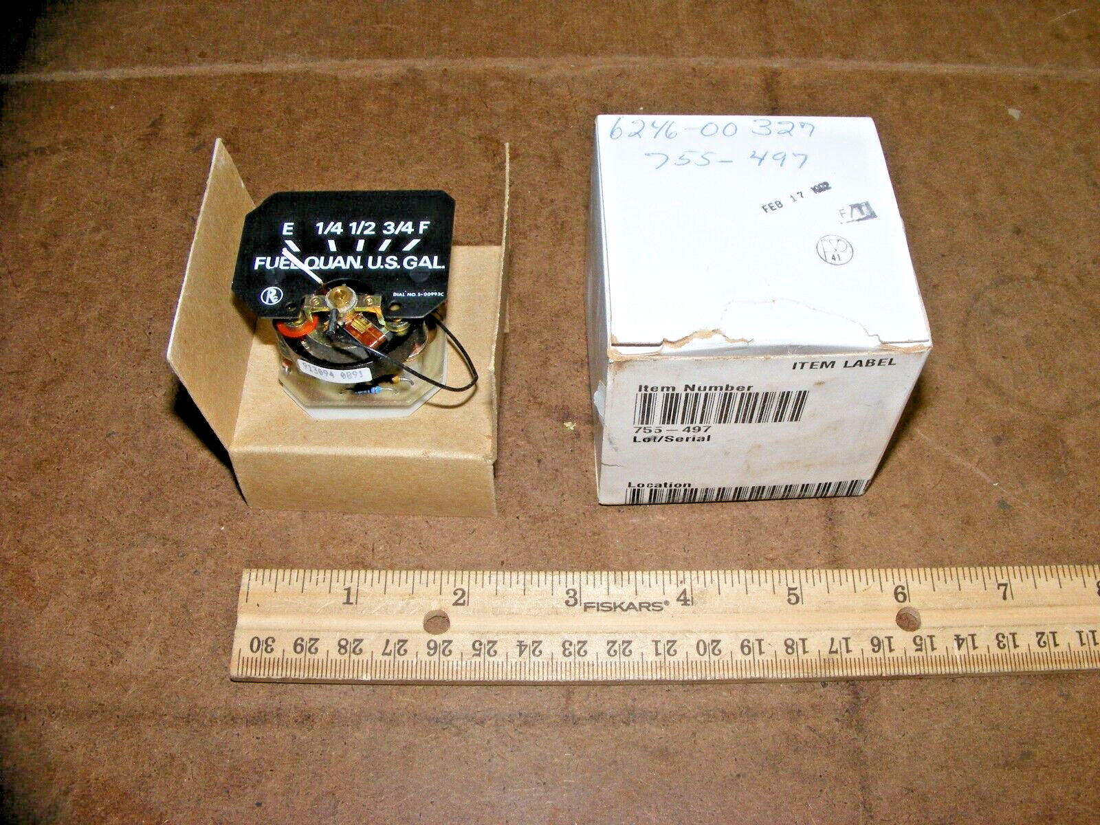 Piper Quantity US Gal 755-497 Fuel Gauge NOS Aircraft Airplane (a87)