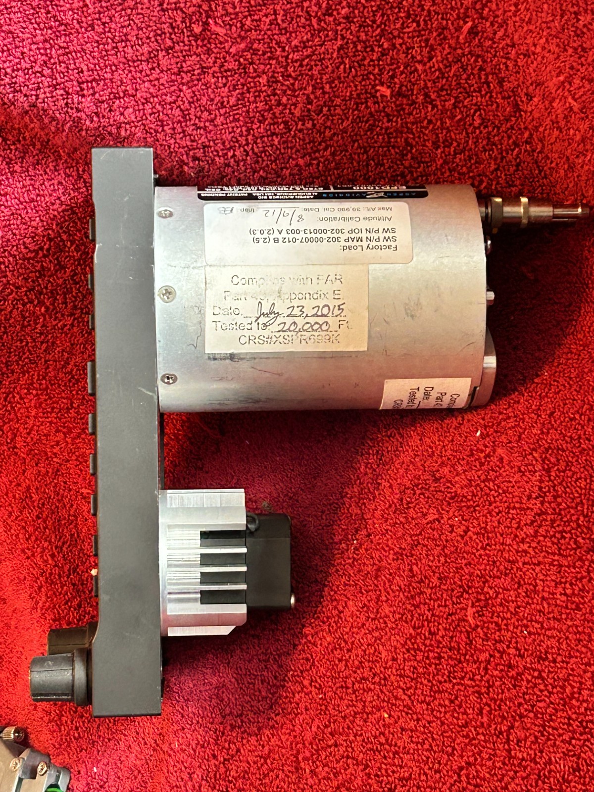 ASPEN EFD 1000 PFD P/N 910-00001-001 WITH CONFIGURATION MODULE AND CONNECTOR