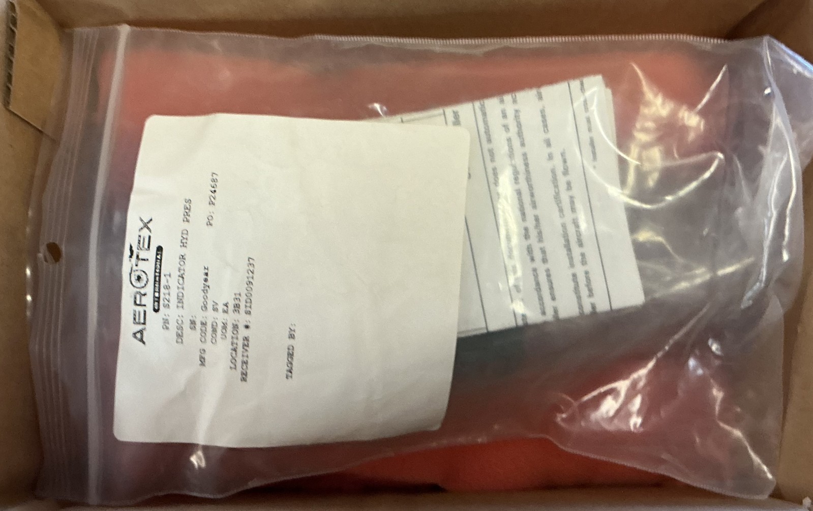 Bombardier Aerospace Hyd Pressure Indicator S218-1 (Repaired) FAA 8130-3