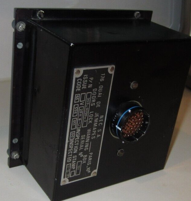 AIRBUS DOOR LOCK WARNING BOX 303-0250-3 MADE IN FRANCE AIRCRAFT DIAGRAM