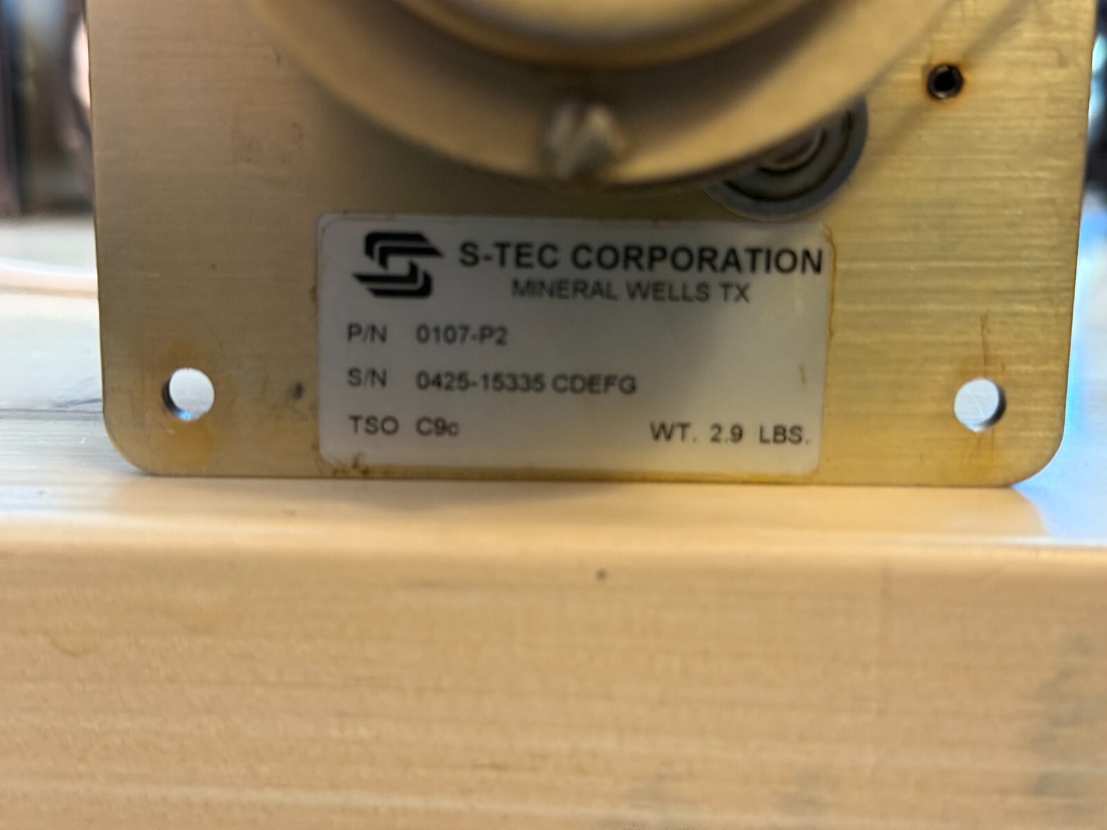 S-TEC Autopilot Servo 0107-P2 Removed Working