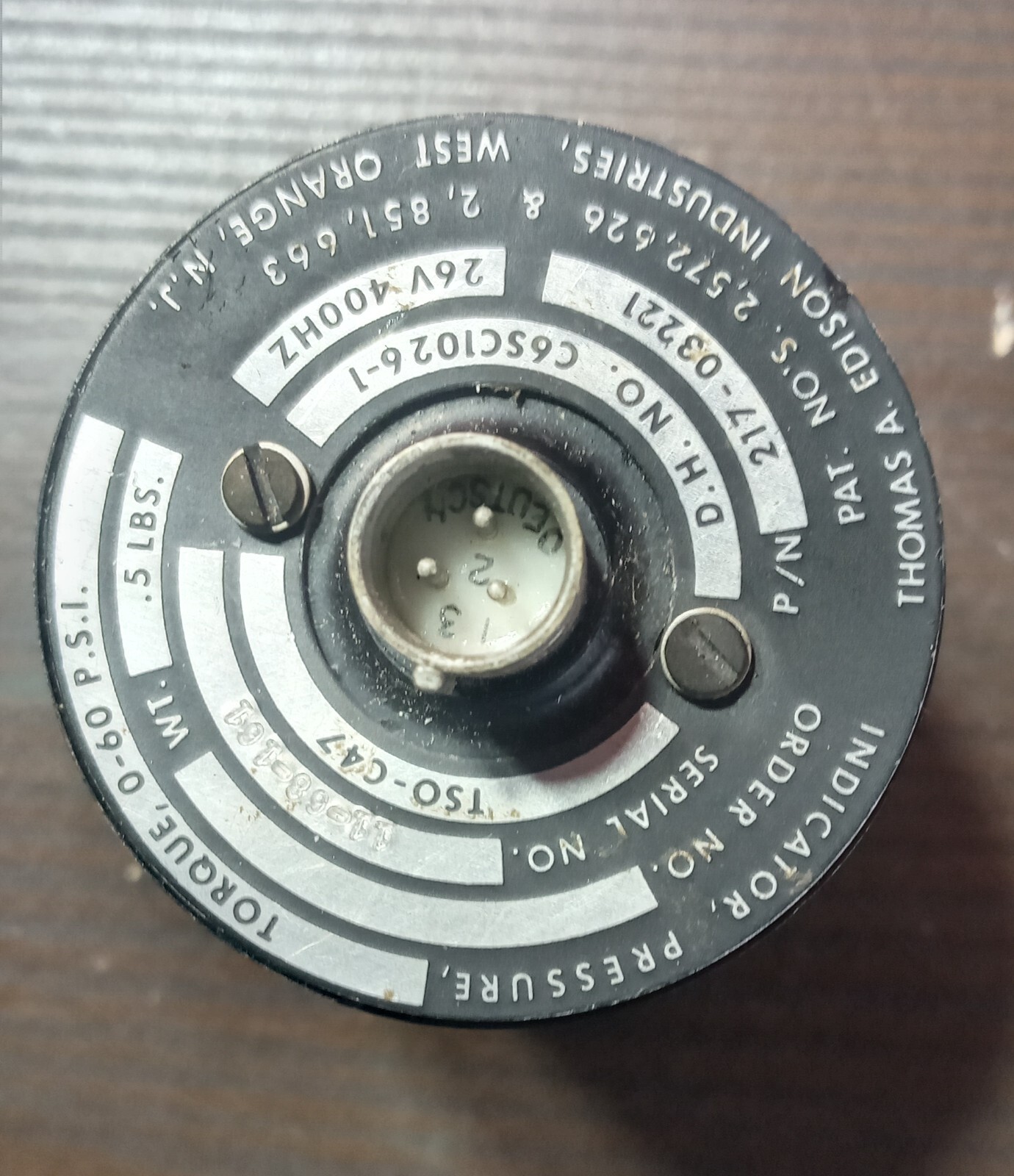 INDICATOR PRESSURE TORQUE 0-60 PSI