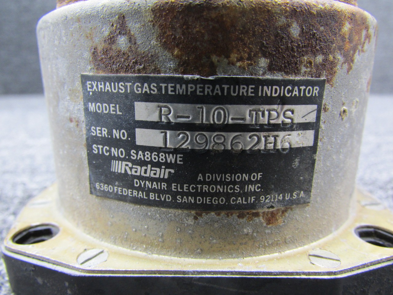 SA868WE Radair R-10-TPS Dual Exhaust Gas Temperature Indicator (Core)