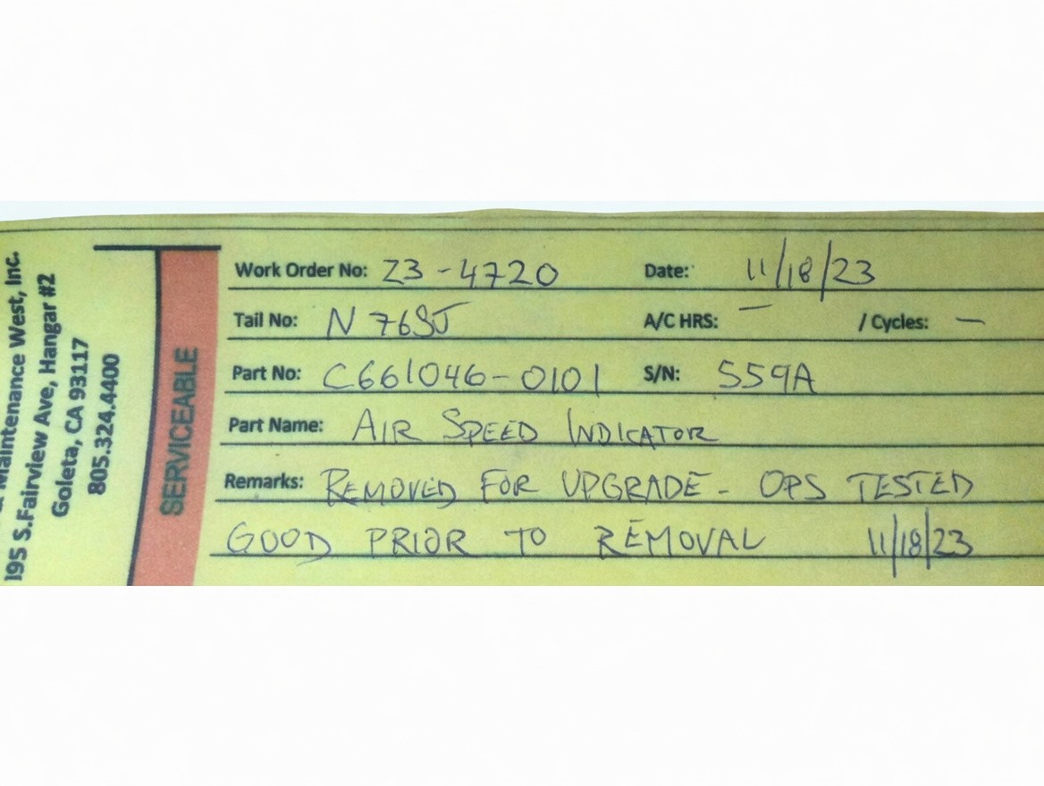 Cessna U.S. Gauge Air Speed Indicator 40-260 KIAS PN C661046-0101 -Tested Good