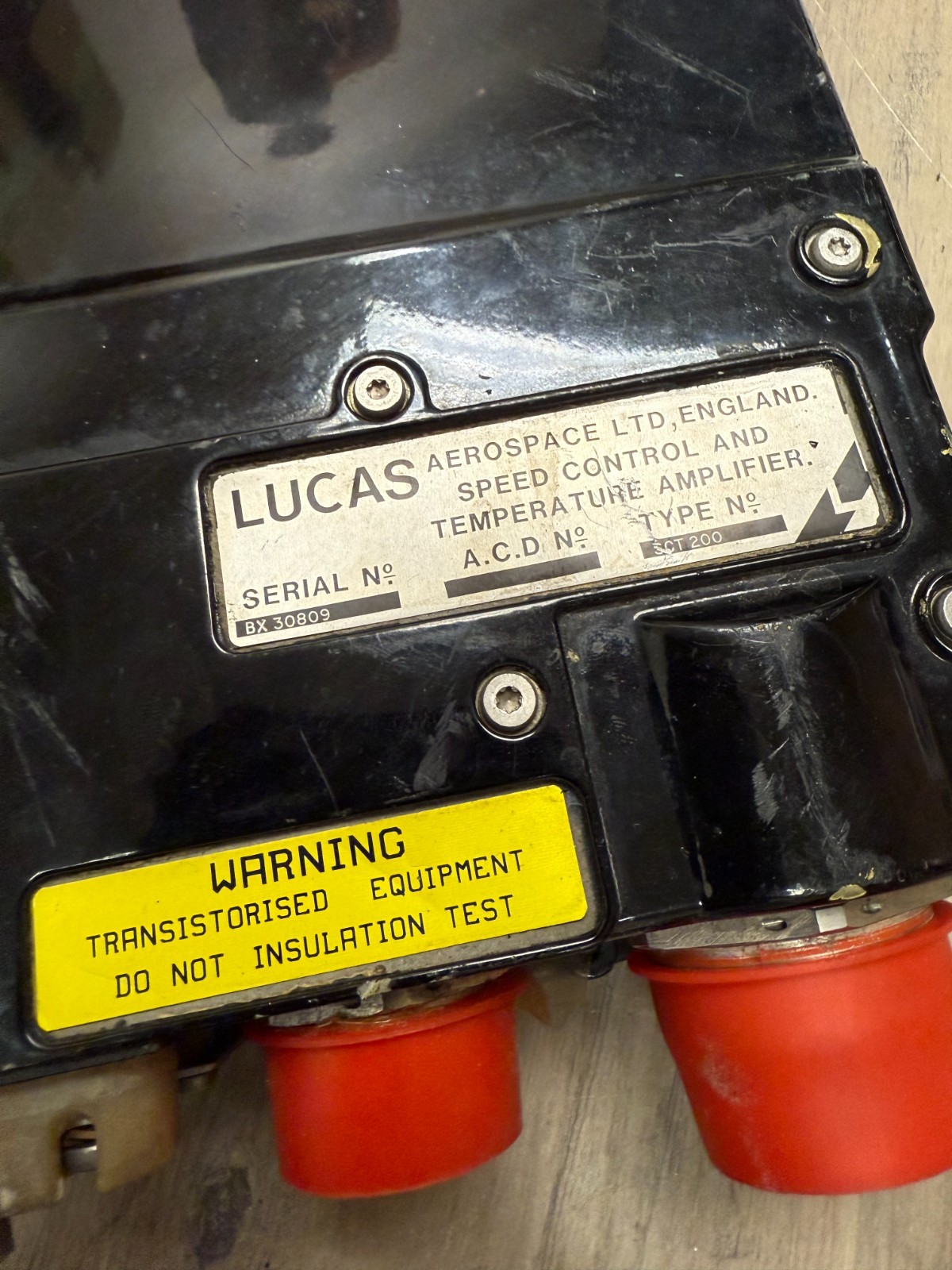 Lucas Aerospace SPEED CONTROL/ TEMPERATURE AMPLIFIER UNTESTED READ
