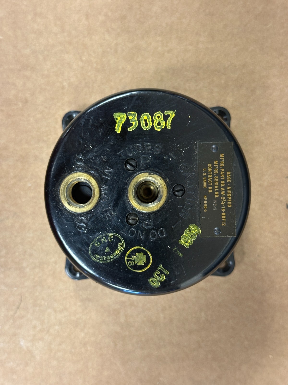 De Havilland DHC-2 Beaver Air Speed Indicator P/N AW2-3/4-16BD SA C2F1286A New
