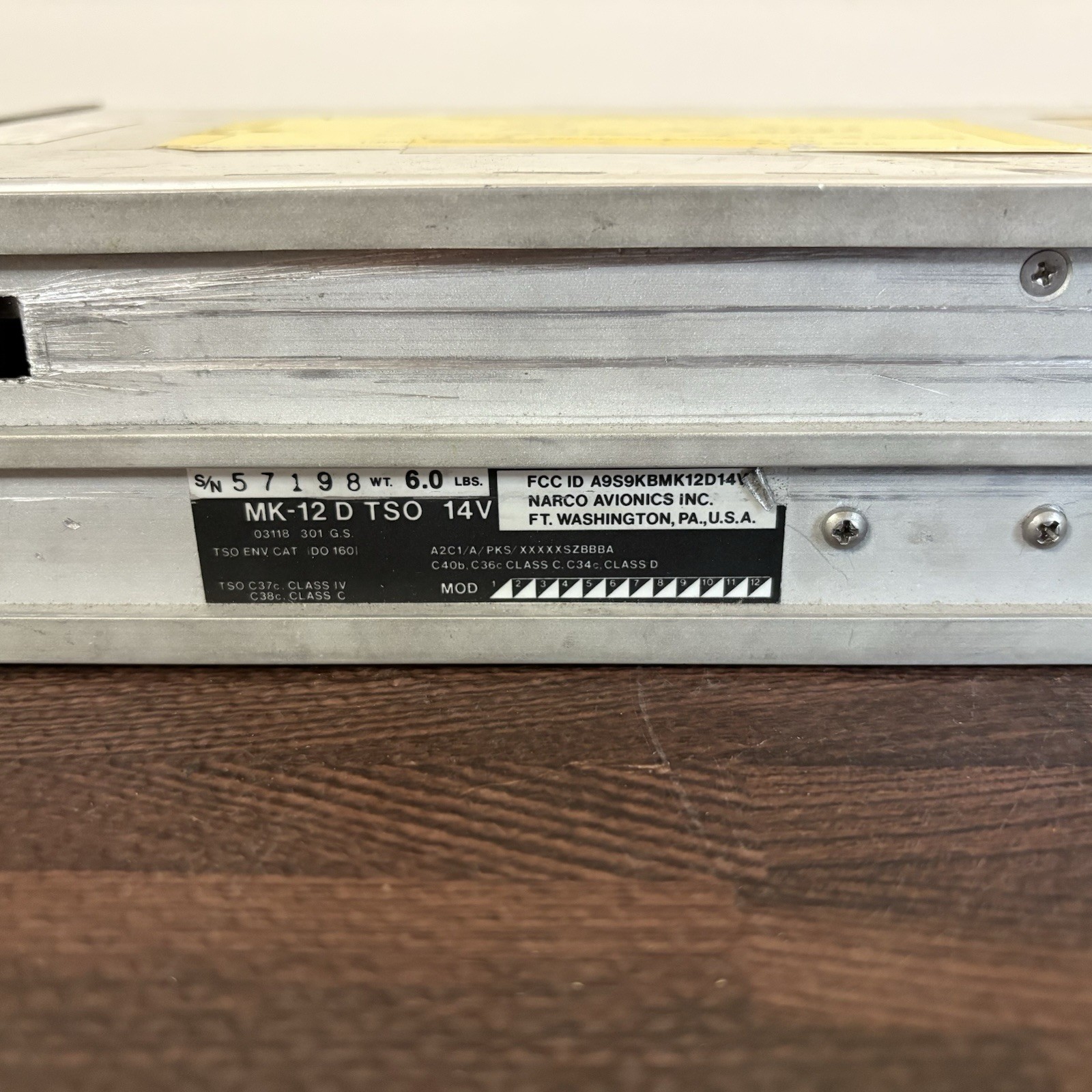 NARCO MK 12D 14 Volt With Glideslope – Not Tested